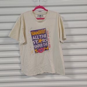 Vtg Summerfest All The Stars Under The Sun Crewneck Short Sleeve T-Shirt XL